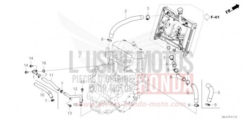 FLEXIBLE DE RADIATEUR/TUYAU D'EAU CMX1100D2T de 2026